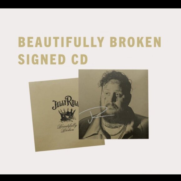 SIGNED EDITION! Jelly Roll Beautifully Broken CD With Signed Art Card - Picture 1 of 3